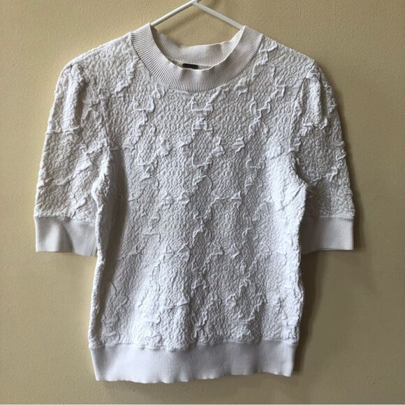Free People Eden Textured Short Sleeve Size M - Picture 2 of 5